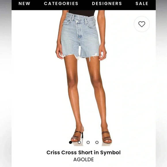 NWT Agolde Criss Cross Short in Wash: Symbol - Picture 1 of 9